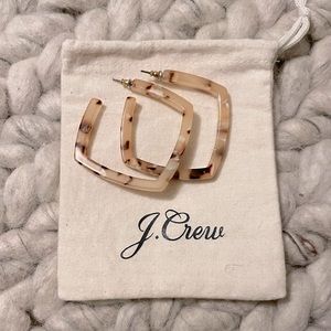 JCrew Square acetate hoops